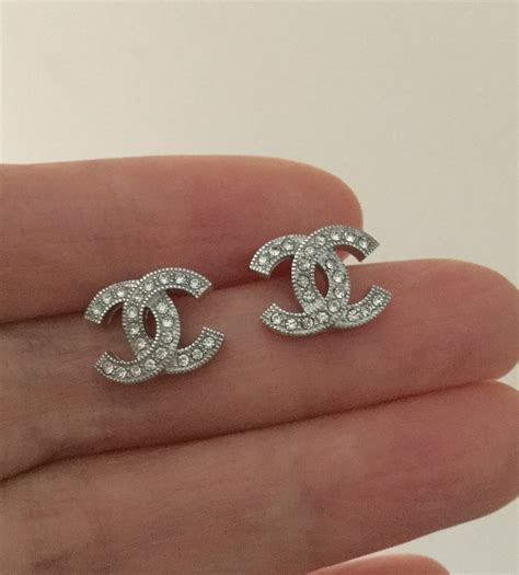 faux chanel stud earrings|chanel cc earrings price list.